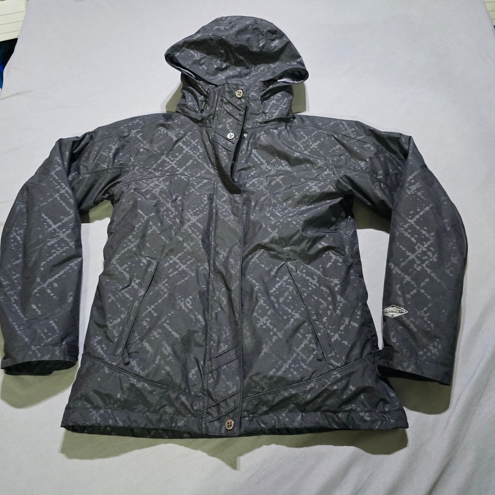 Columbia Interchange Jacket Womens Medium Black Omni-Heat Hooded WL5057